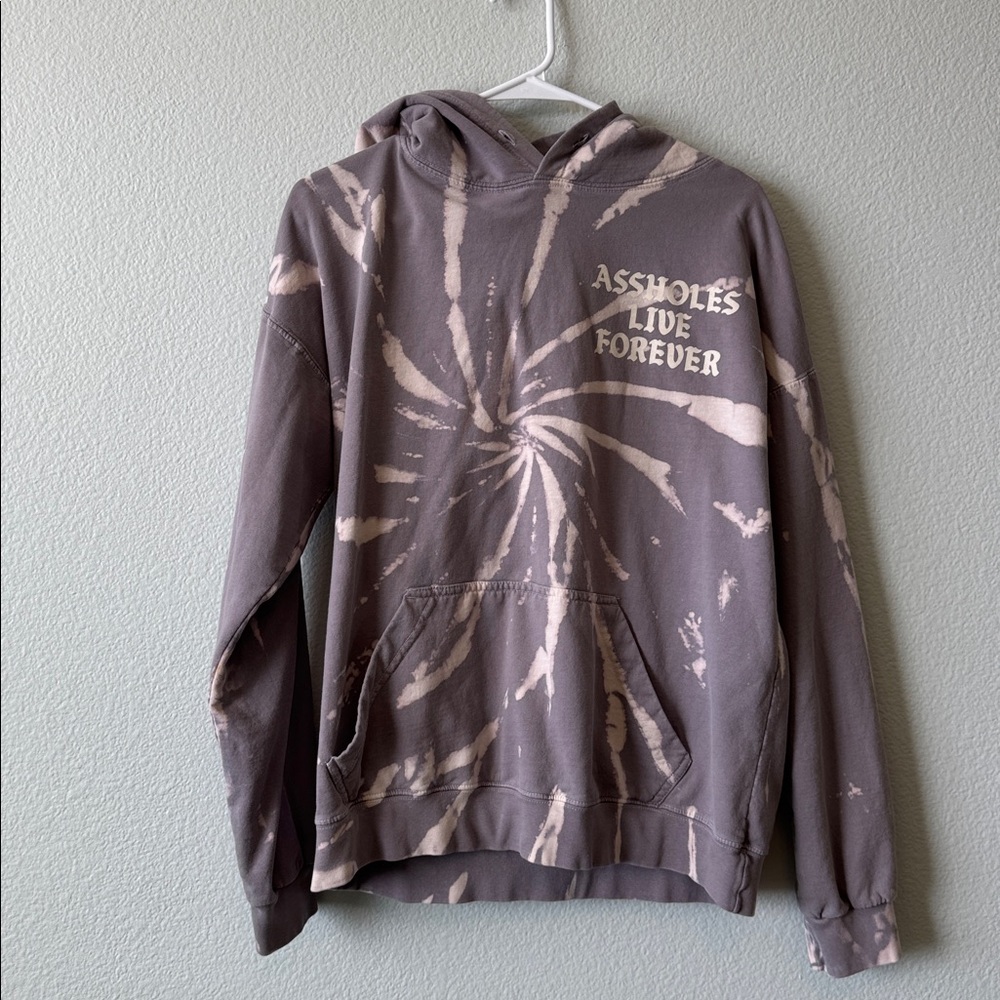 Gray Tie-Dye Hoodie assholes live forever
